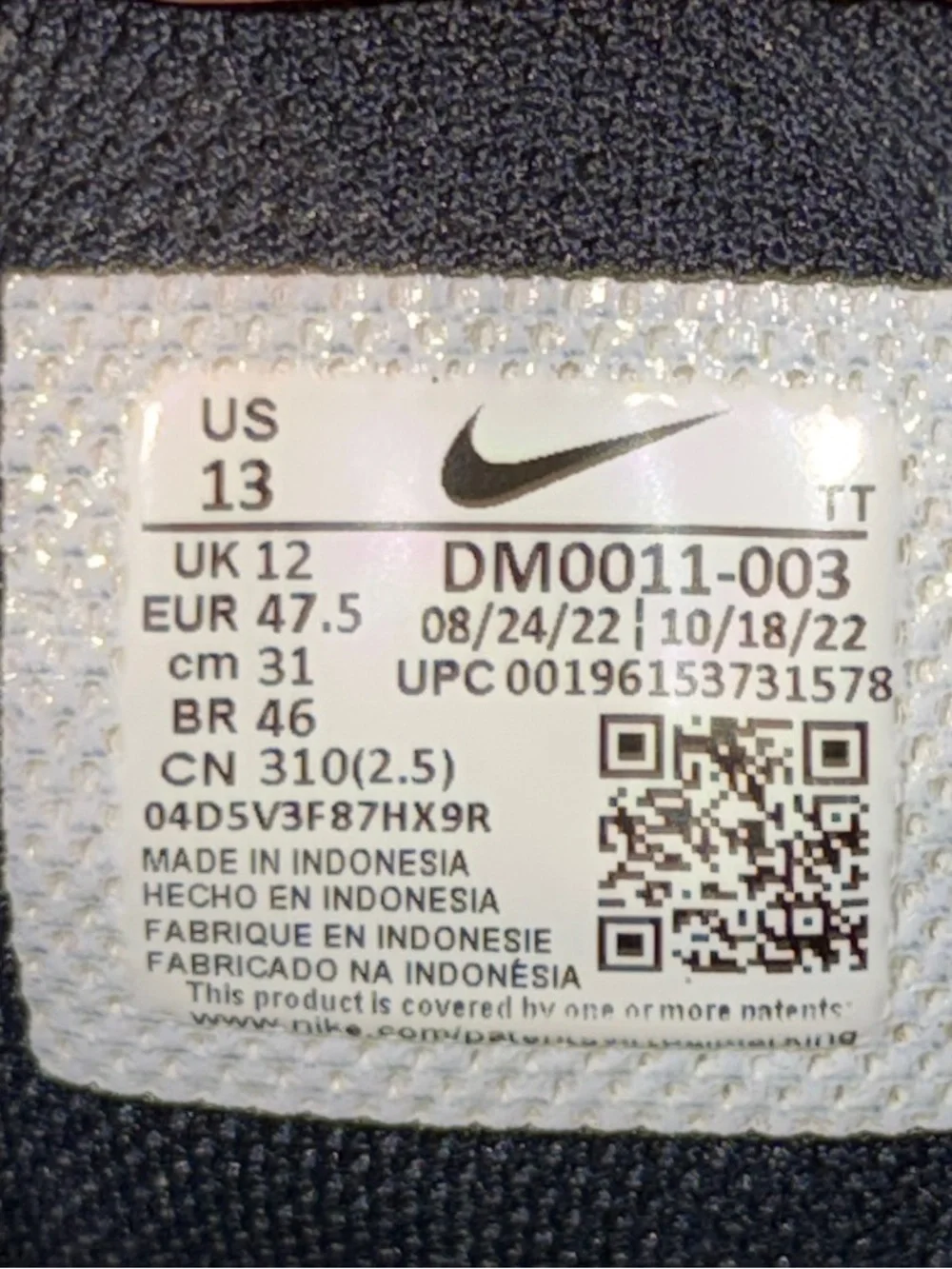 Nike Air Max 95 Men's Grey Sneakers with Light Blue Accents Size 13